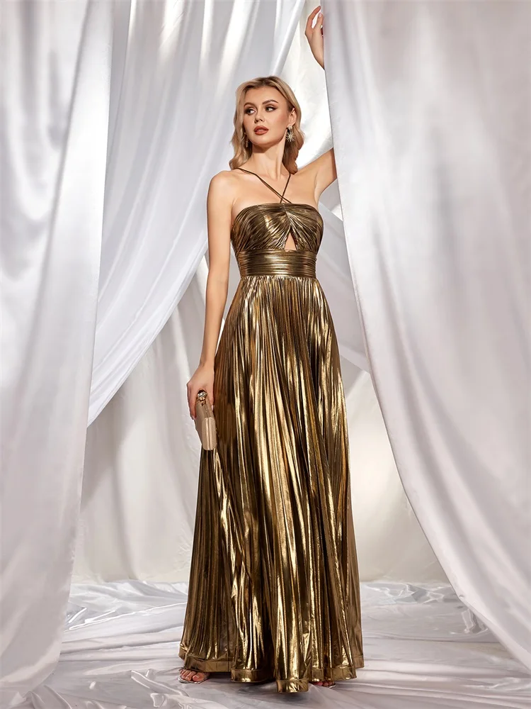 XUIBOL Luxury High Quality Women Design Maxi Dress Sexy Tube top Satin Evening Dress Party Night Elegant Long Cocktail Prom Gown