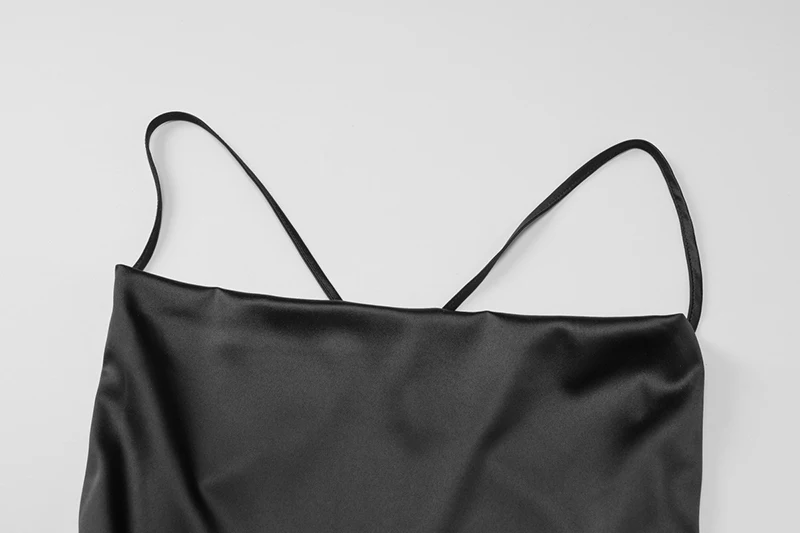 Spaghetti Strap Backless Sexy Maxi Dress Women Gown Black Satin Slipdress Sleeveless High Waist Club Party Long Dress Spaghetti Strap Backless Sexy Maxi Dress Women Gown Black Satin Slipdress Sleeveless High Waist Club Party Long Dress