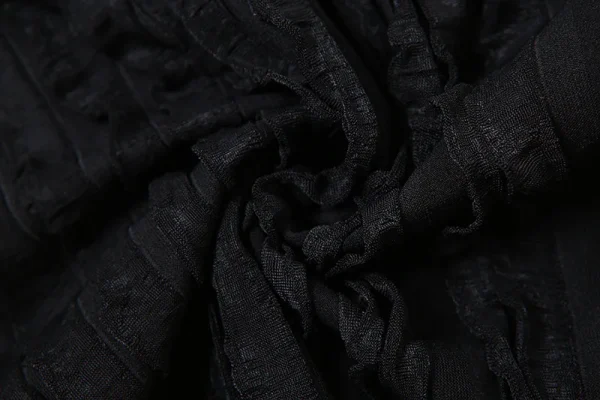 Black Ruffles One Shoulder Long Dress Sleeveless Backless - Image 6