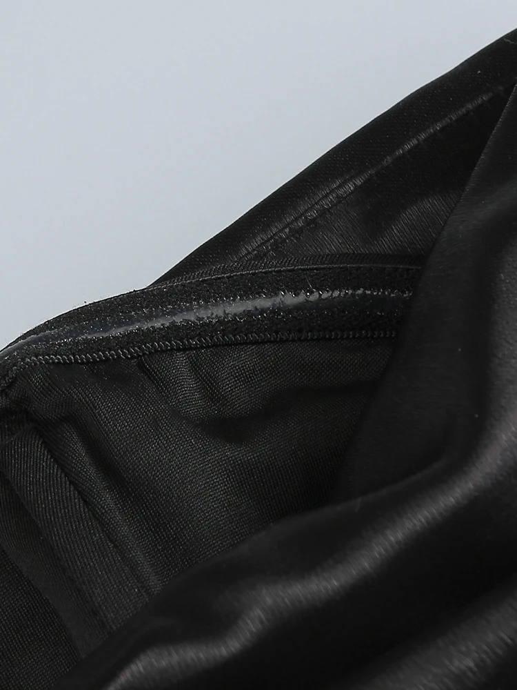 Sexy Satin Ruffle Shoulder High Slit Long Dress Women Black Off the Shoulder Pleat Maxi Dress Elegant Evening Party Gown