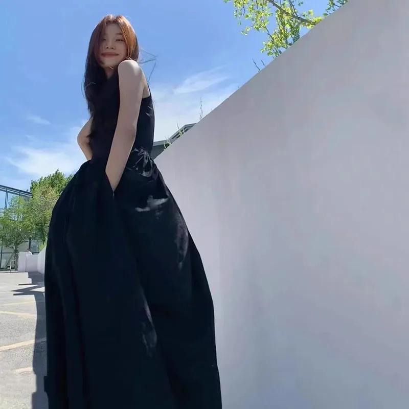 Black Strapless Long Dress Women Fashion Slim Sleeveless O-Neck High Waist Dresses Female 2025 Spring Summer new Party Vestidos Black Strapless Long Dress Women Fashion Slim Sleeveless O-Neck High Waist Dresses Female 2025 Spring Summer new Party Vestidos