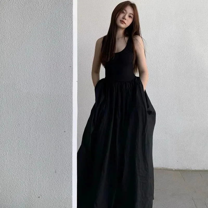 Black Strapless Long Dress Women Fashion Slim Sleeveless O-Neck High Waist Dresses Female 2025 Spring Summer new Party Vestidos Black Strapless Long Dress Women Fashion Slim Sleeveless O-Neck High Waist Dresses Female 2025 Spring Summer new Party Vestidos
