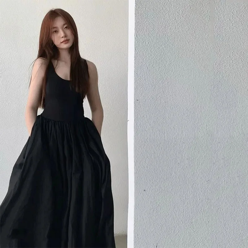 Black Strapless Long Dress Women Fashion Slim Sleeveless O-Neck High Waist Dresses Female 2025 Spring Summer new Party Vestidos Black Strapless Long Dress Women Fashion Slim Sleeveless O-Neck High Waist Dresses Female 2025 Spring Summer new Party Vestidos