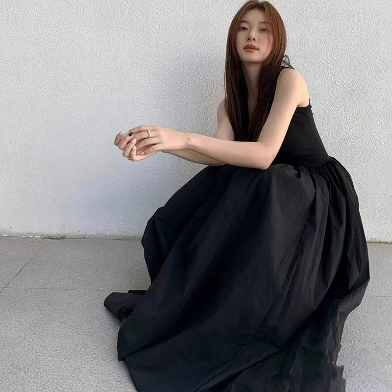 Black Strapless Long Dress Women Fashion Slim Sleeveless O-Neck High Waist Dresses Female 2025 Spring Summer new Party Vestidos Black Strapless Long Dress Women Fashion Slim Sleeveless O-Neck High Waist Dresses Female 2025 Spring Summer new Party Vestidos