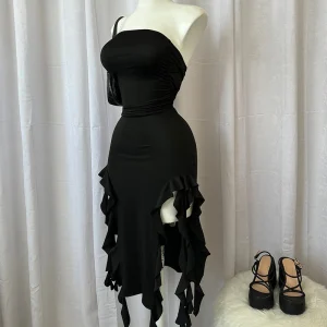 Summer Maxi Black Sleeveless Dress