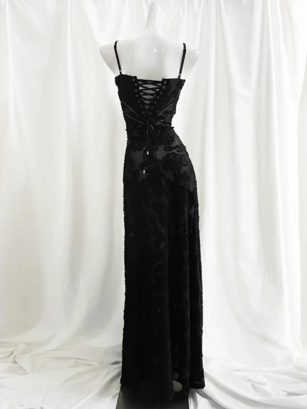 Black Applique Maxi Dress - Image 5