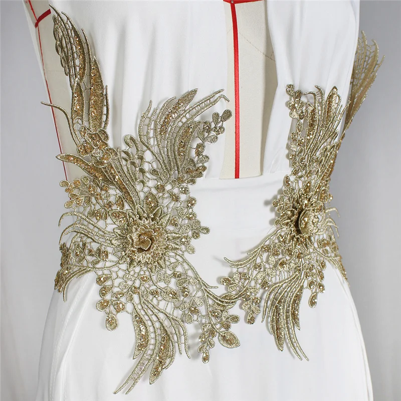 Sexy Deep V-neck Embroidery High Slit Maxi Dress Women Elegant Evening Wedding Sleeveless Backless Party Long Dresses Robe Femme