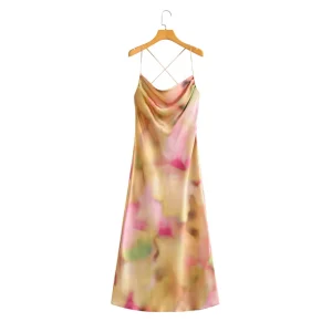 Tie Dye Camisole Dress Backless