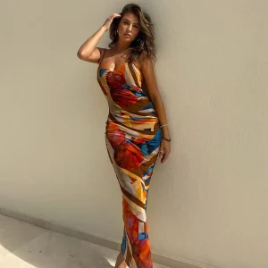 Tie Dye Print Long Dress