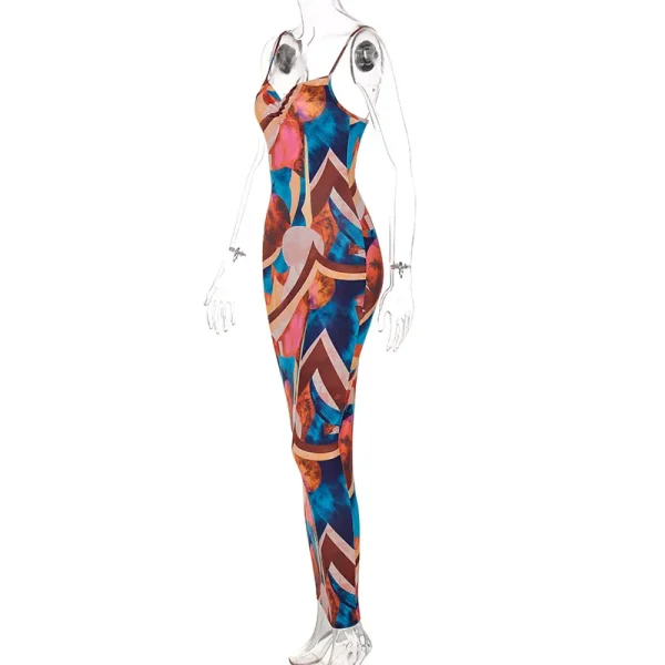 Tie Dye Print Long Dress - Image 4