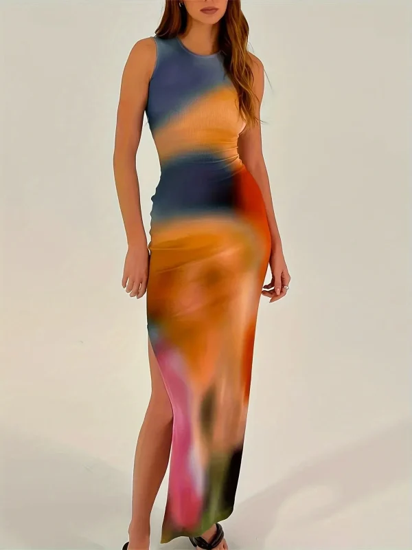 Summer Beach Tie-Dye Long Dress