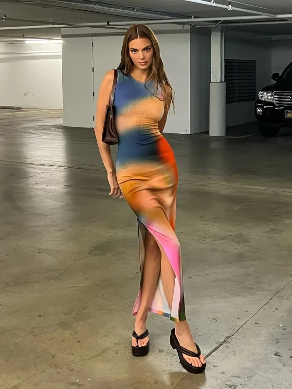 Summer Beach Tie-Dye Long Dress - Image 3