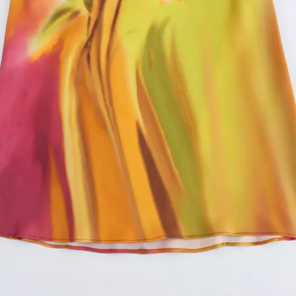 Print Halter Midi Summer Tie Dye Dresses - Image 6