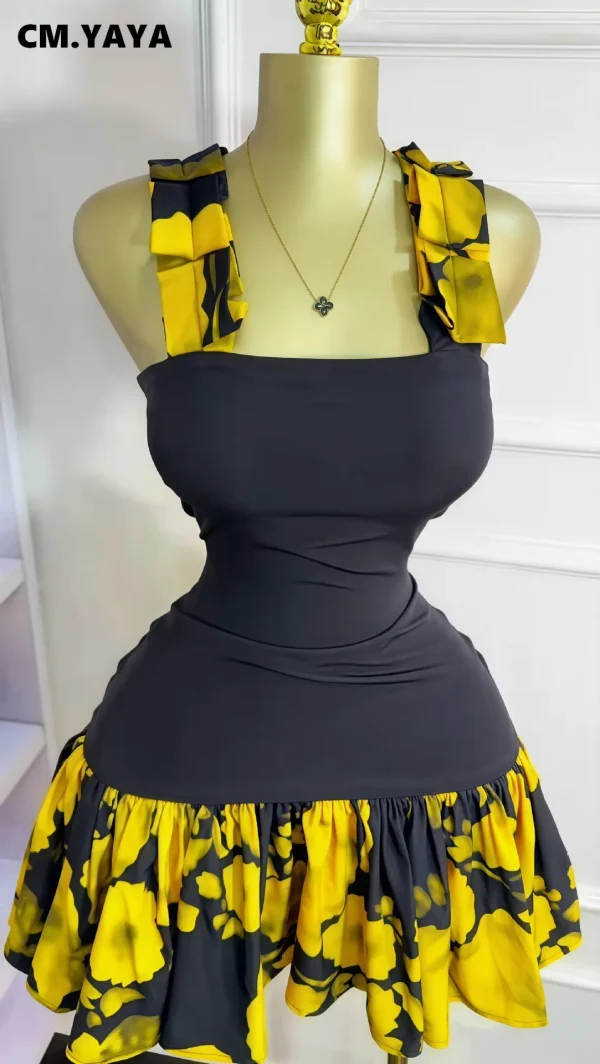 Tie-Dye Patchwork Bodycon Mini Dress - Image 2