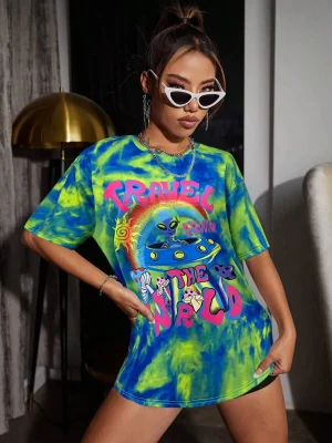 Quick-Dry Tie-Dye Print T-Shirt