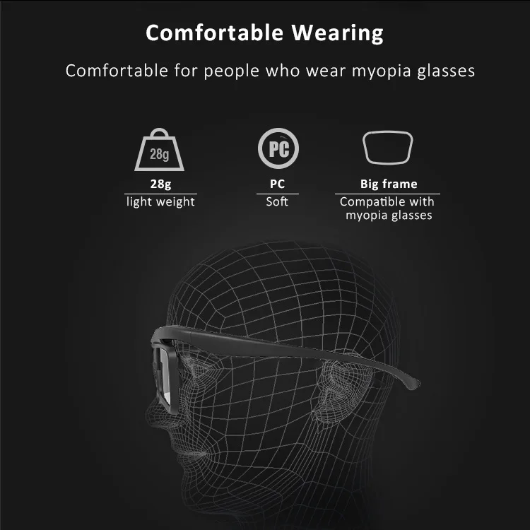 Active Shutter DLP Link 3D Glasses Most Compatible VR Hardware with Acer ViewSonic BenQ Vivitek Optoma Panasonic 3D Projectors - Image 11